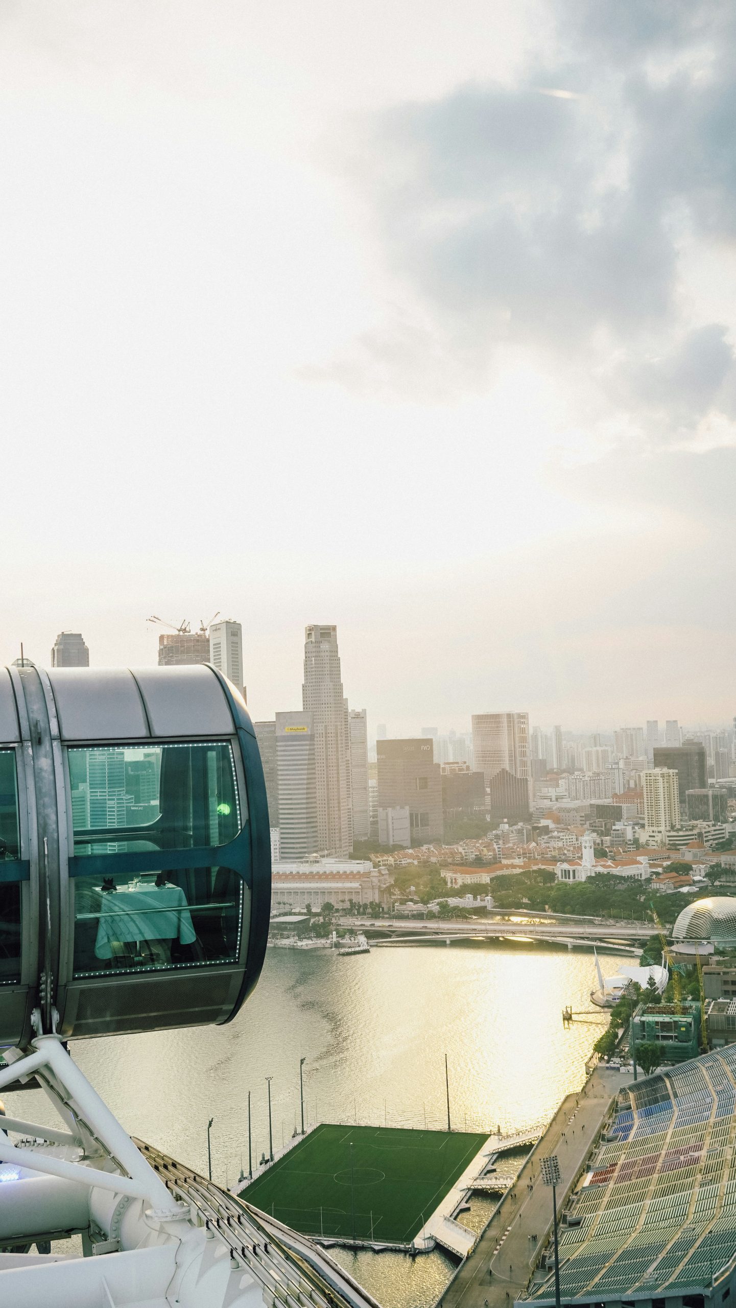 Singapore Flyer capsule and Marina Bay
