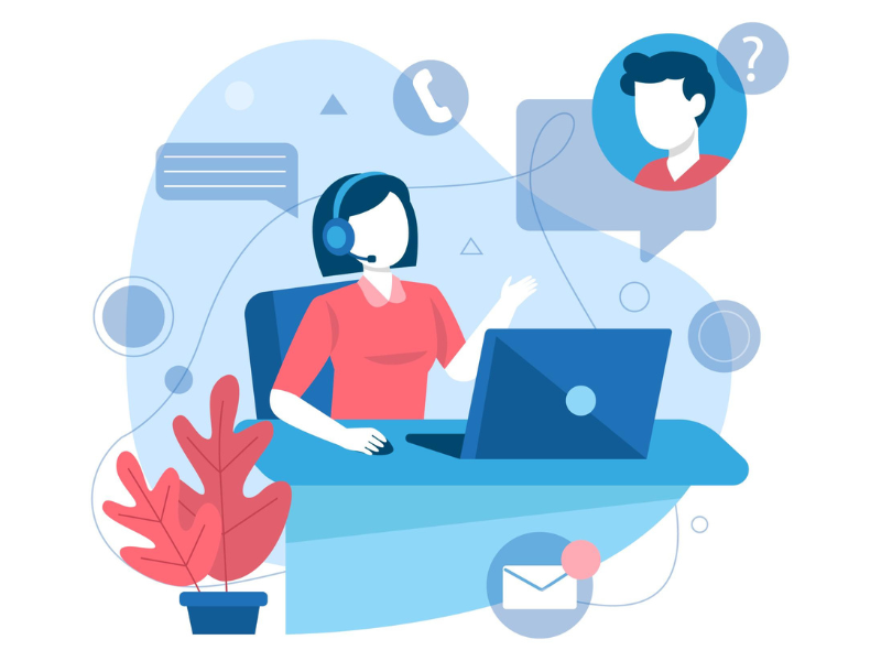 Customer support via text, call, and messaging