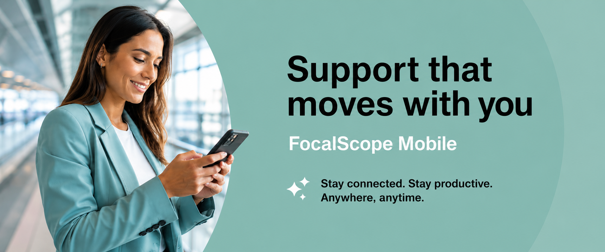 FocalScope Mobile: kundeservice, der følger jeres team